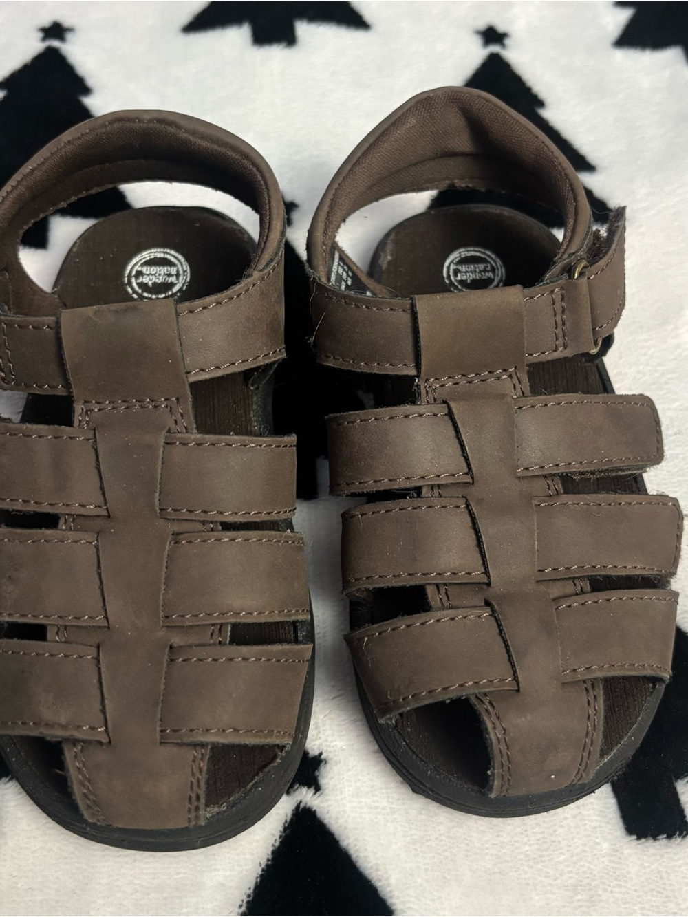 wonder nation Brown Boys Fisherman Sandals